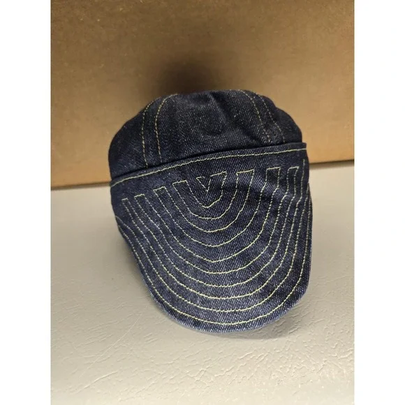 Baird Jeans Denim Hat Men Small-Medium Welding Cap Adjustable Strapback Made USA